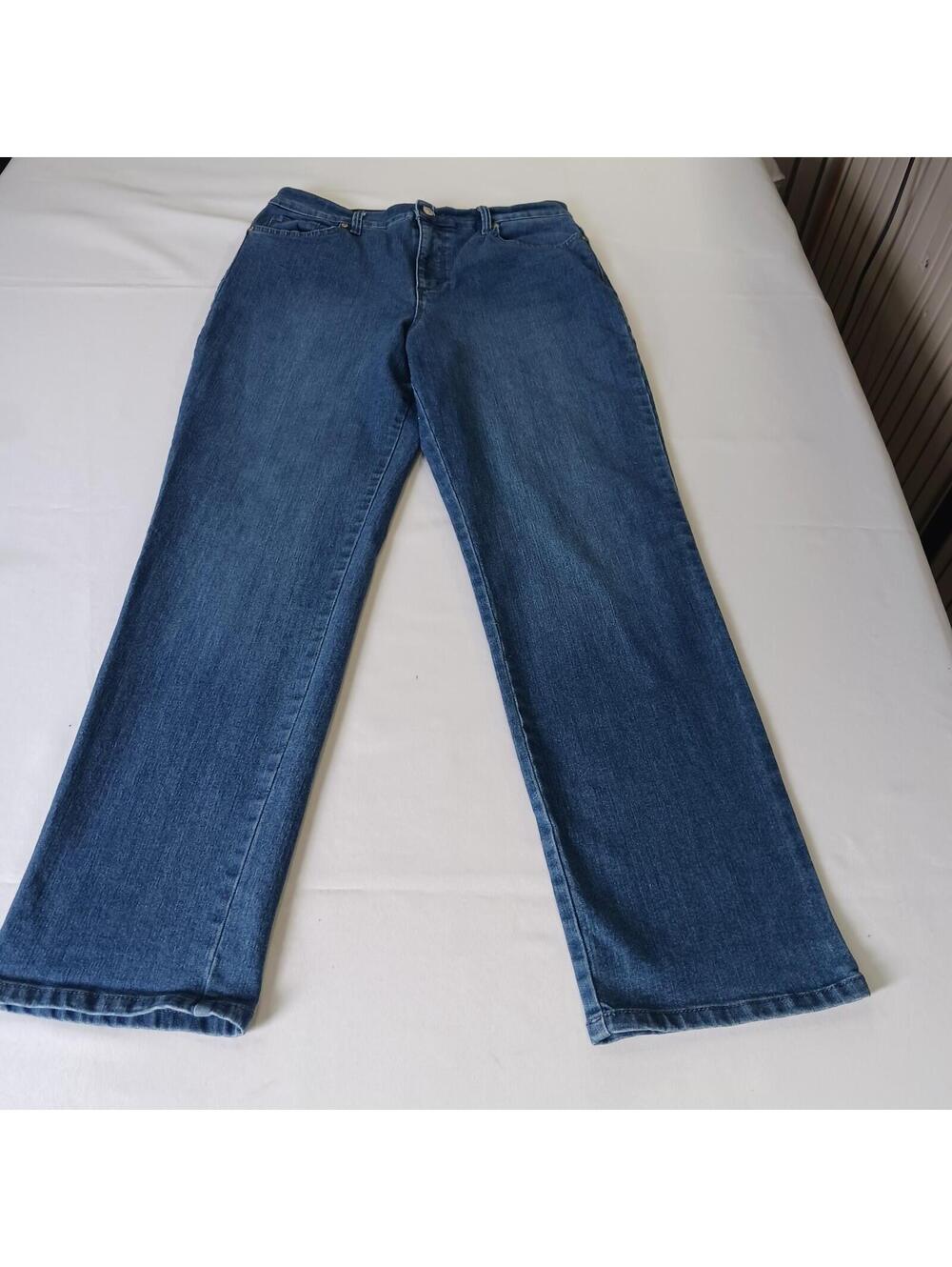 Gloria Vanderbilt Amanda Women's Blue Cotton Blend Denim Jeans Size 12 (30×30.5) - Picture 13 of 16